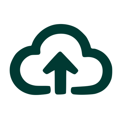 Cloud Upload Arrow Logo #003932