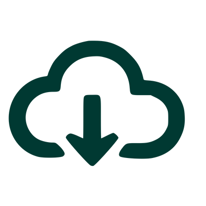 Cloud Download Arrow Logo #003932