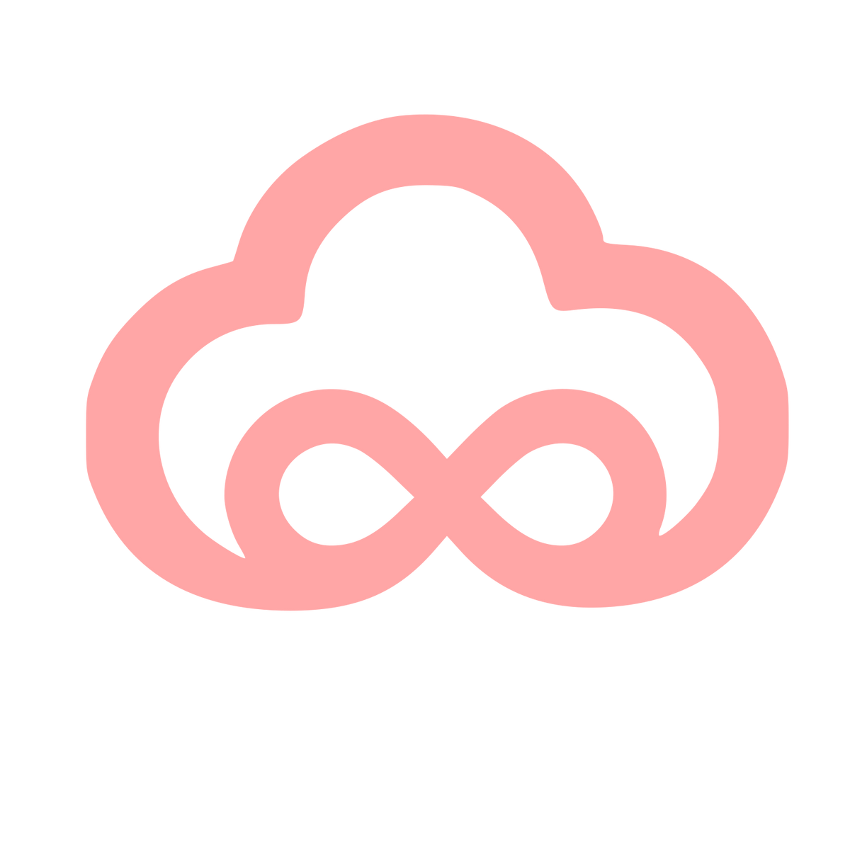 Cloud Infinity Symbol Logo #ffa6a6