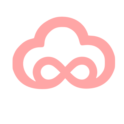 Cloud Infinity Symbol Logo #ffa6a6