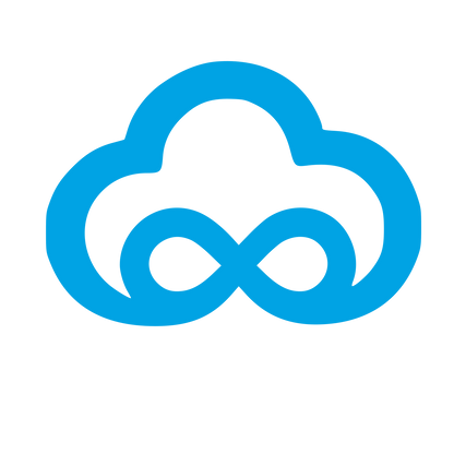 Cloud Infinity Symbol Logo #00a3e4