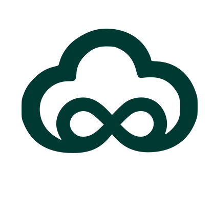 Cloud Infinity Symbol Logo #003932