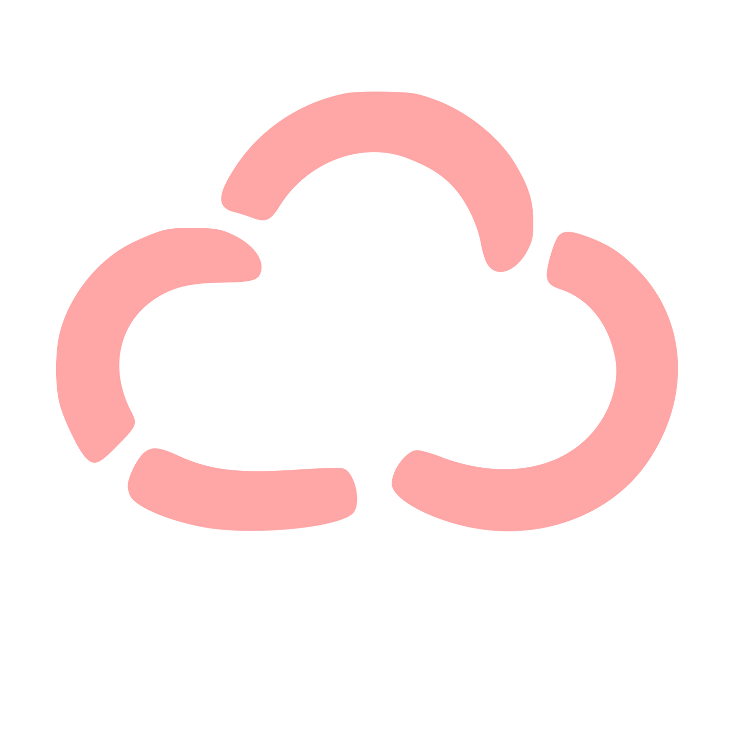 Hand-Drawn Cloud Logo #ffa6a6