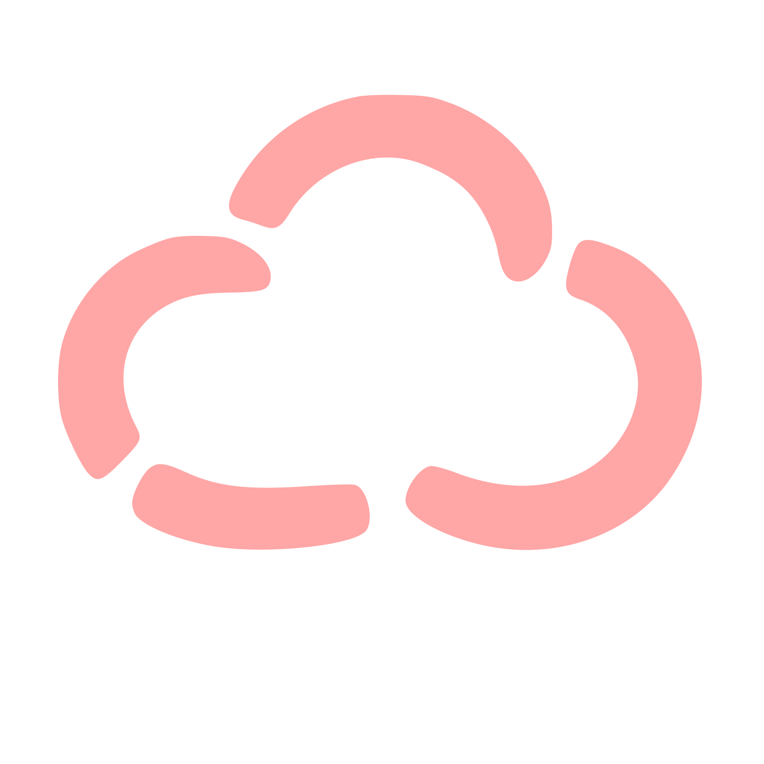 Hand-Drawn Cloud Logo #ffa6a6