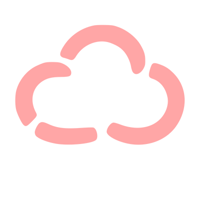Hand-Drawn Cloud Logo #ffa6a6