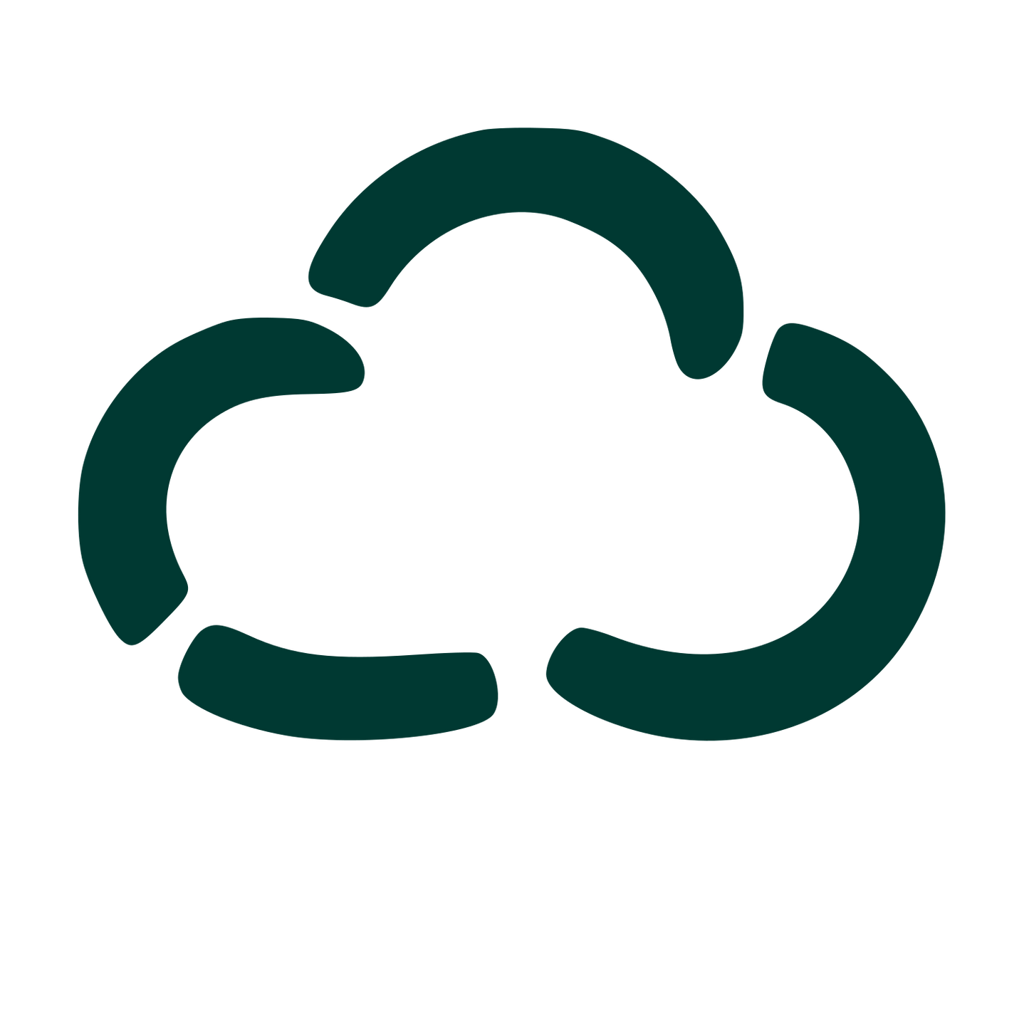 Hand-Drawn Cloud Logo #003932