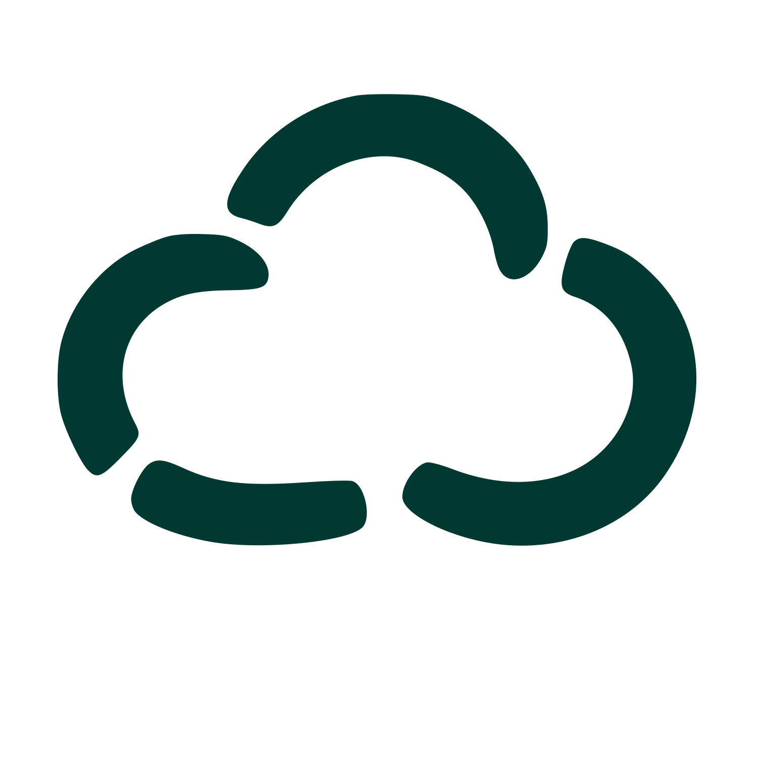 Hand-Drawn Cloud Logo #003932