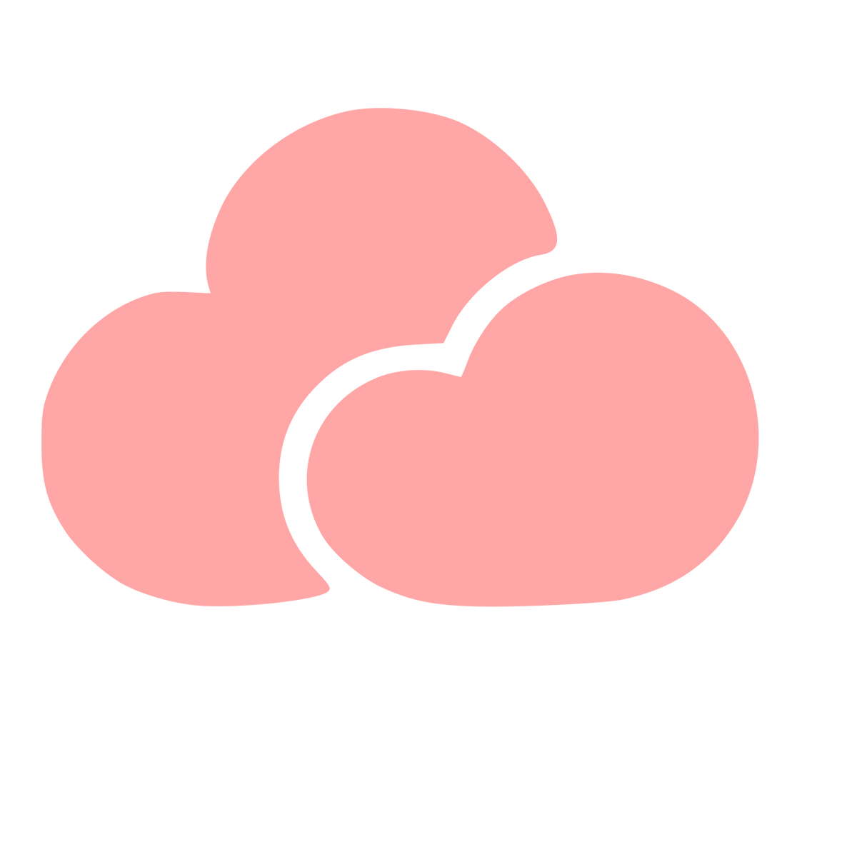 Double Cloud Logo #ffa6a6