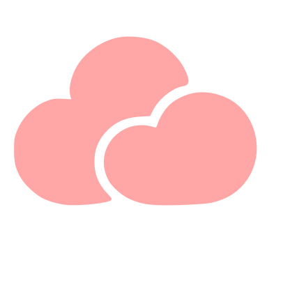 Double Cloud Logo #ffa6a6