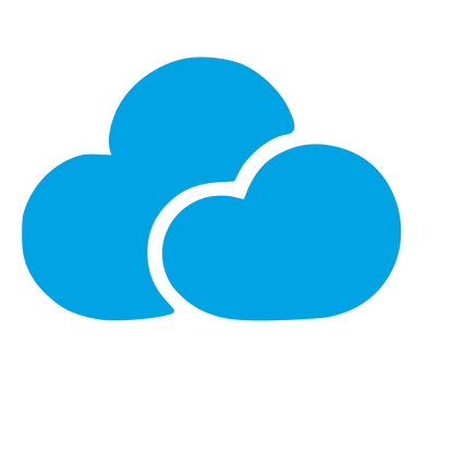 Double Cloud Logo #00a3e4