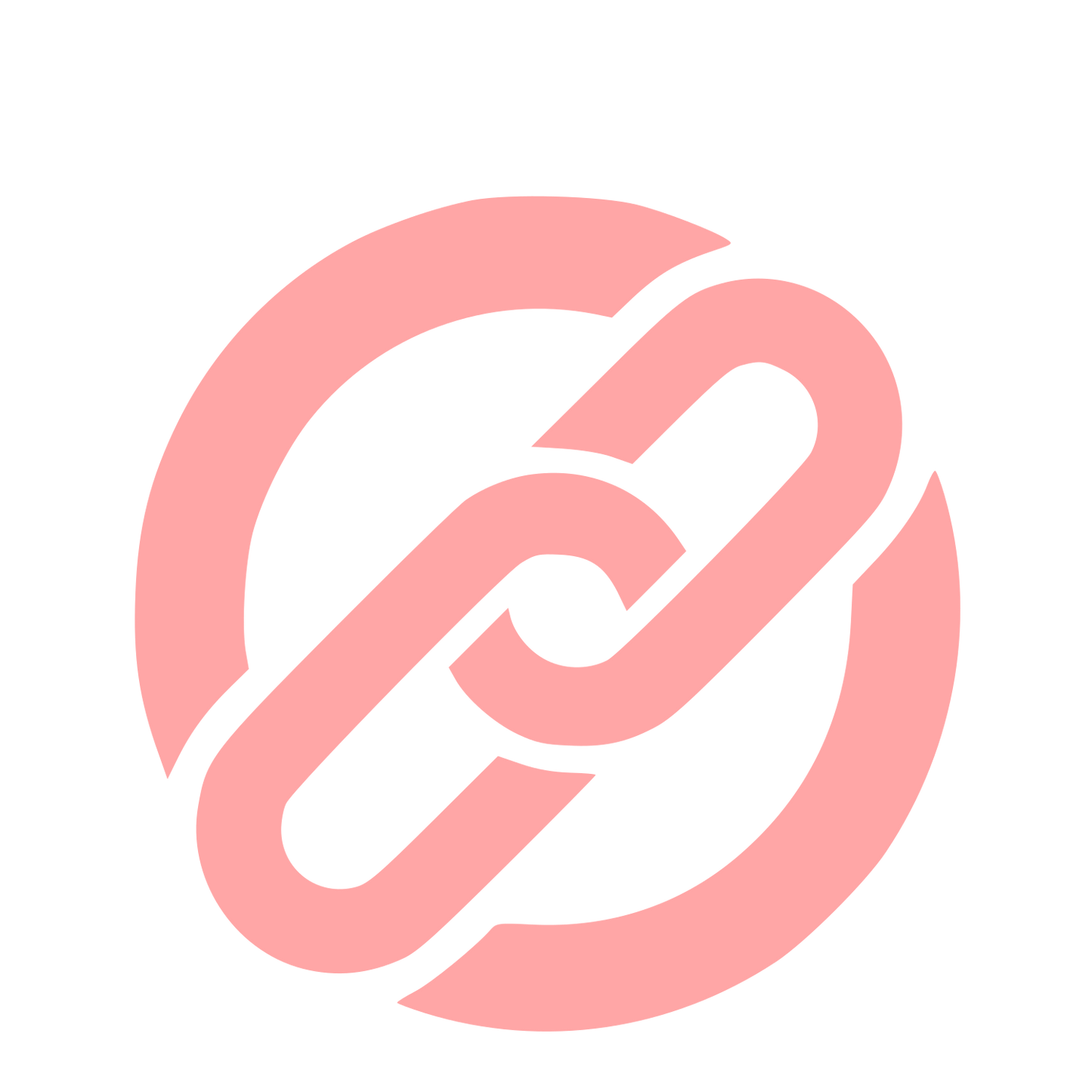 Chain Link Circle Logo #ffa6a6