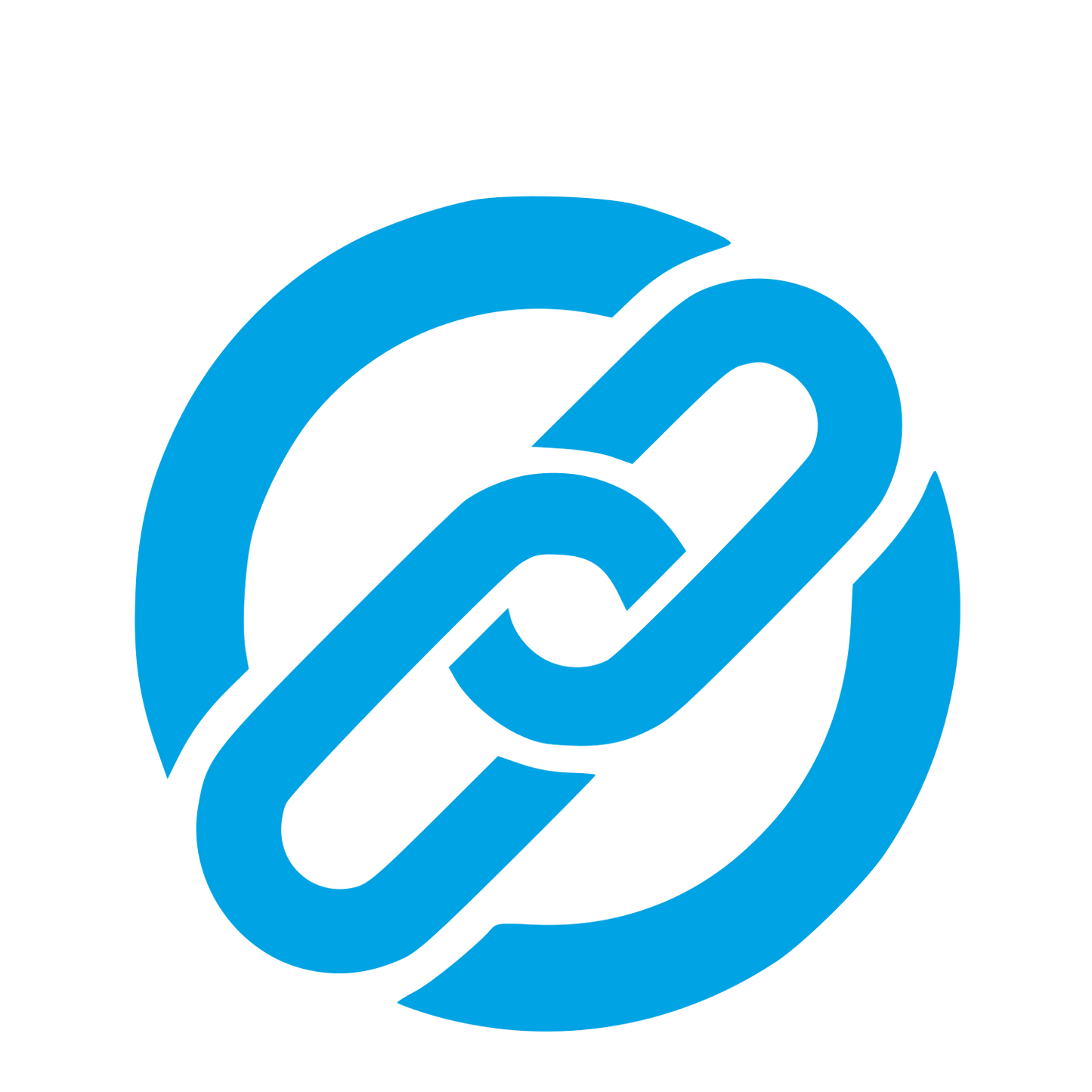 Chain Link Circle Logo #00a3e4