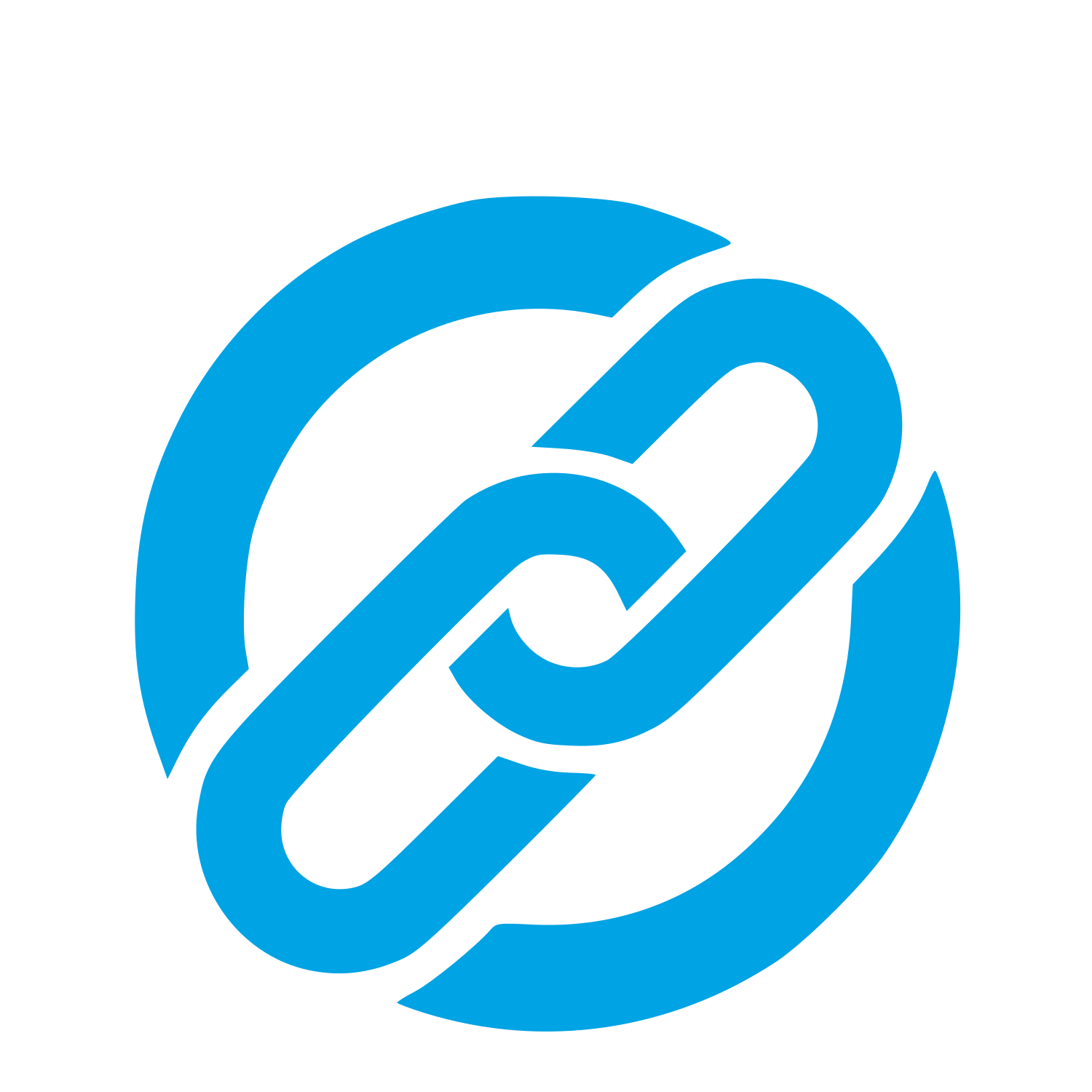 Chain Link Circle Logo #00a3e4
