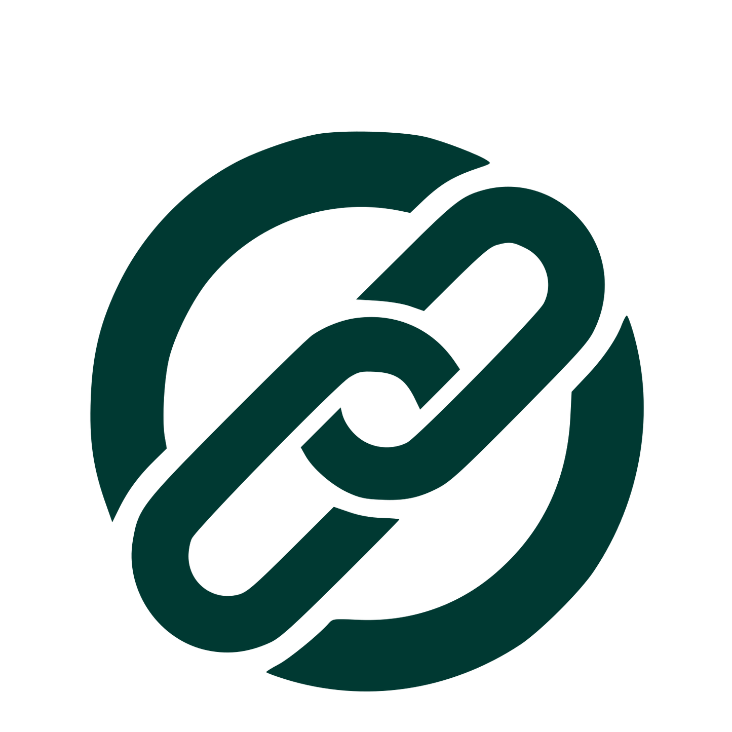 Chain Link Circle Logo #003932