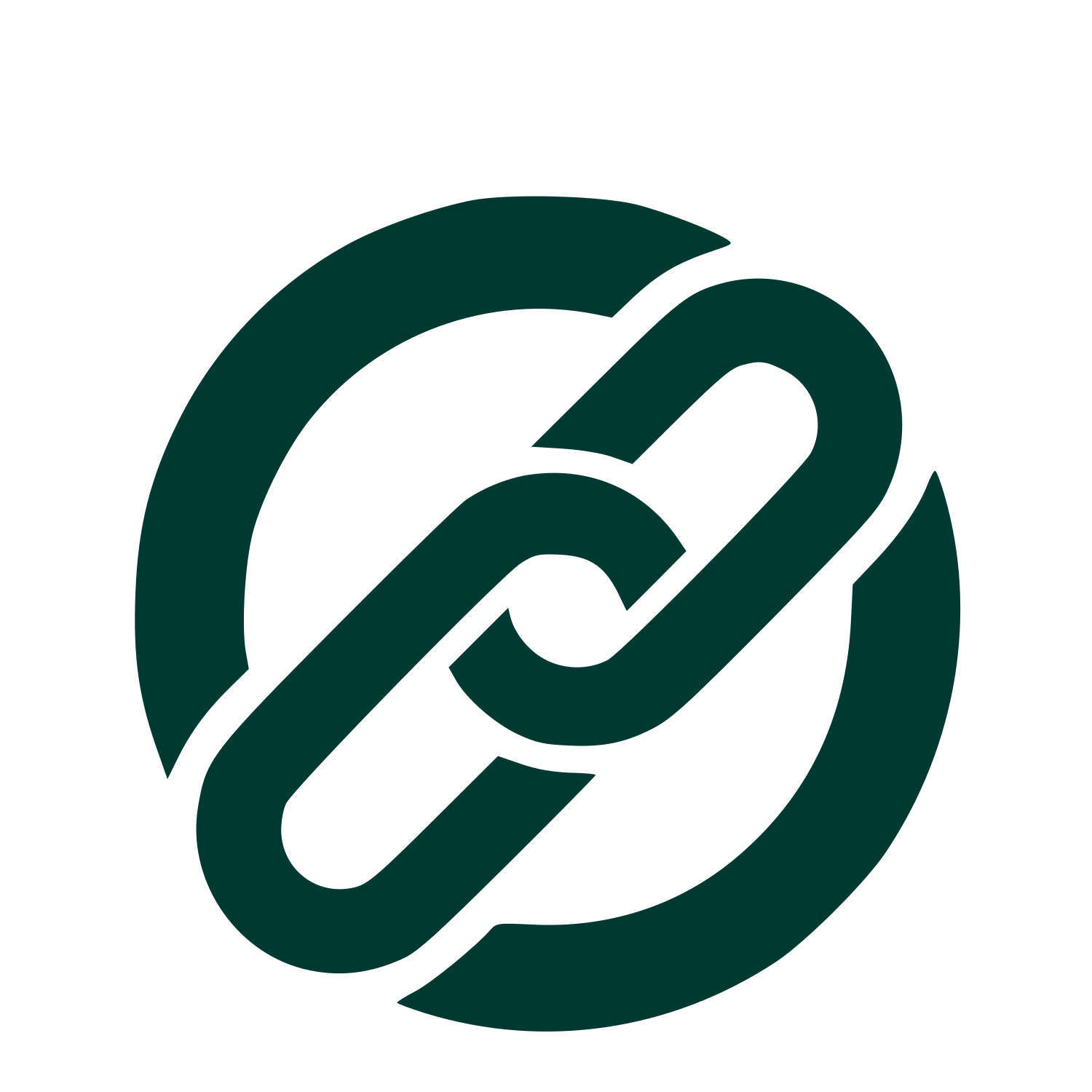 Chain Link Circle Logo #003932