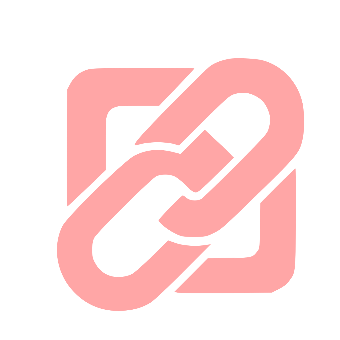 Chain Link Square Logo #ffa6a6