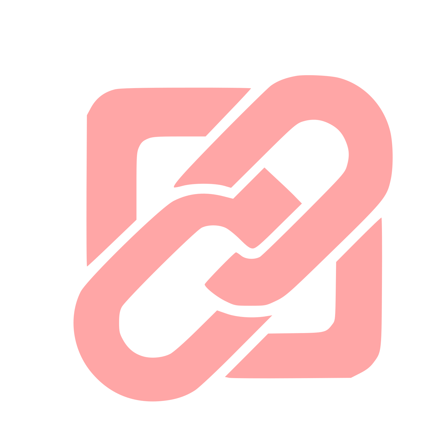 Chain Link Square Logo #ffa6a6
