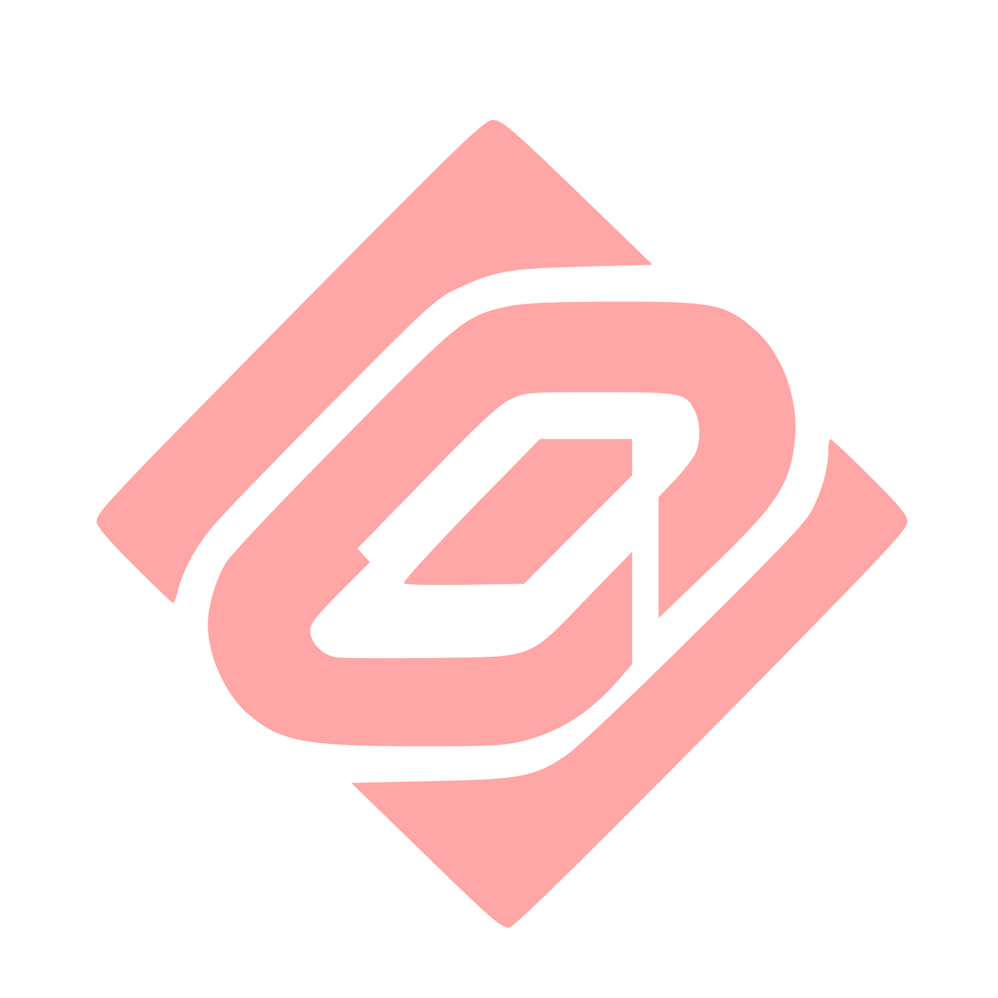 Chain Link Diamond Logo #ffa6a6
