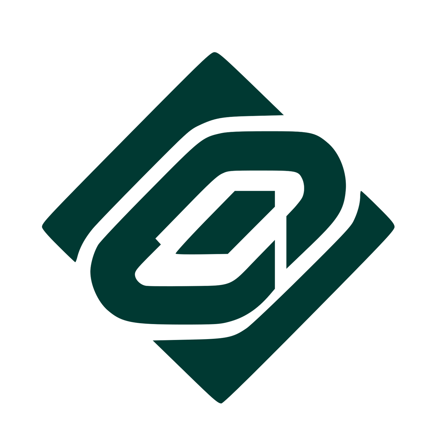 Chain Link Diamond Logo #003932