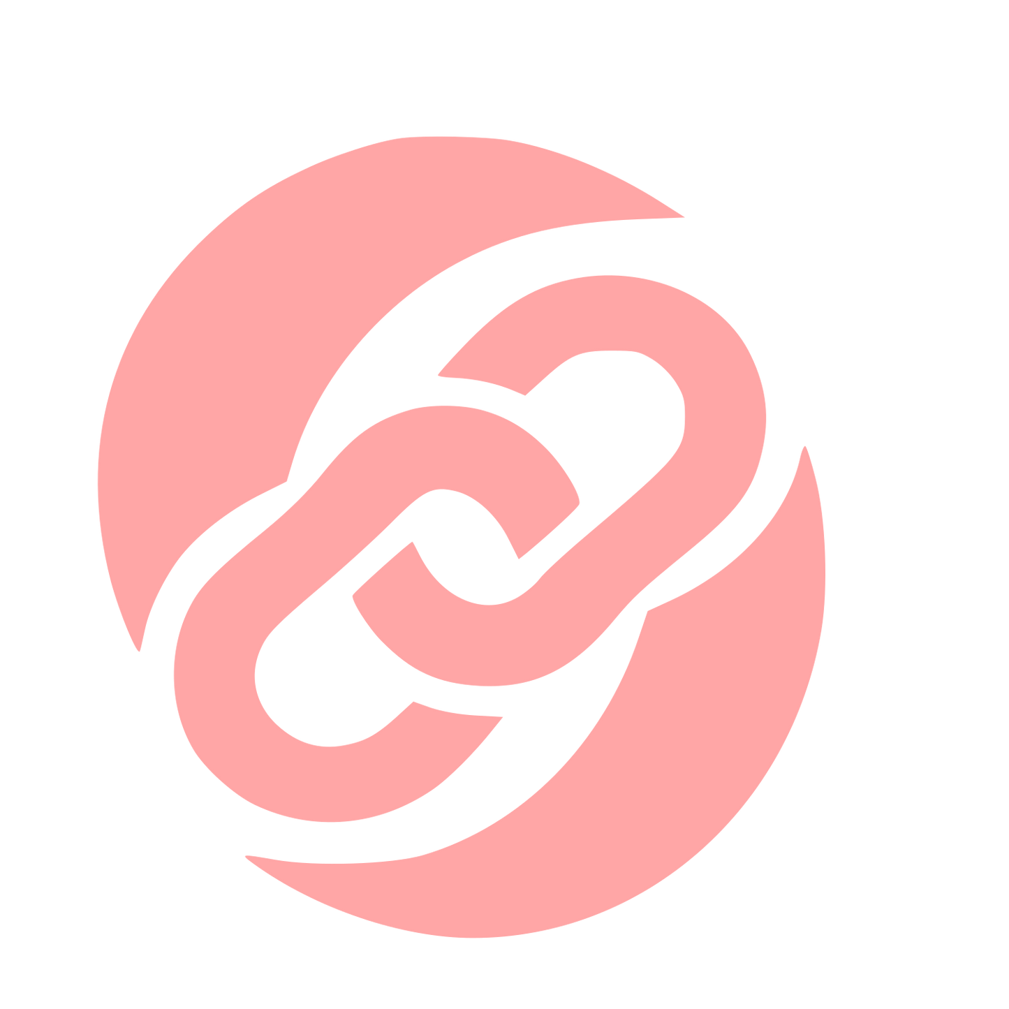 Chain Link Circle Logo #ffa6a6
