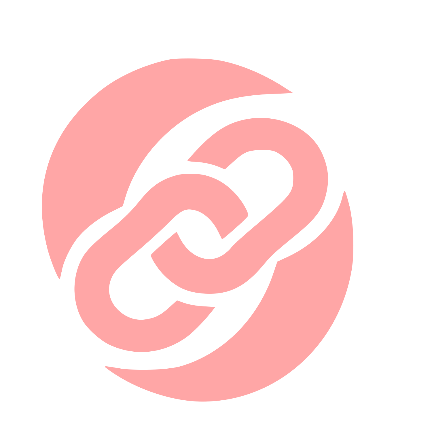 Chain Link Circle Logo #ffa6a6