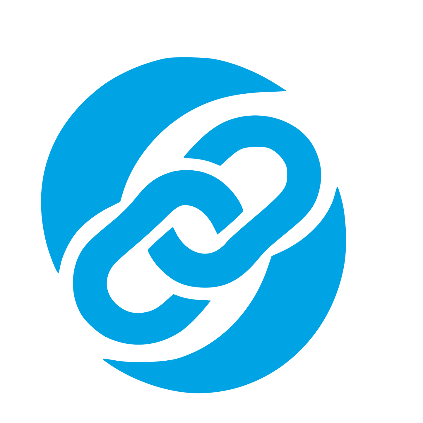 Chain Link Circle Logo #00a3e4