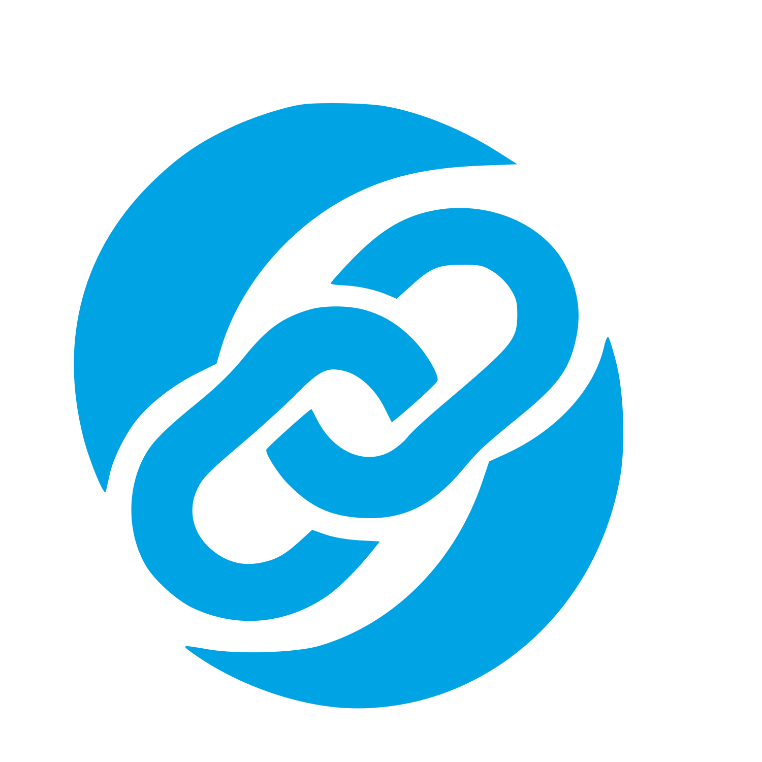 Chain Link Circle Logo #00a3e4