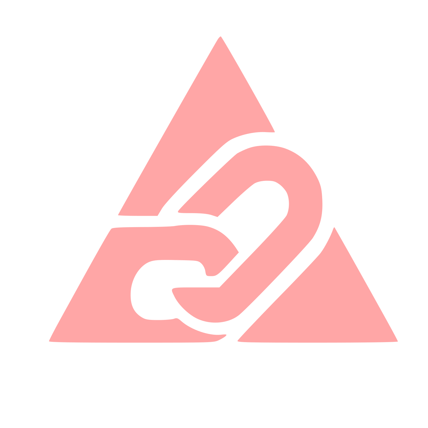 Chain Link Triangle Logo #ffa6a6