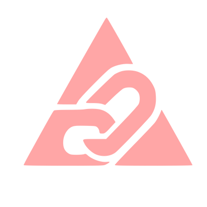 Chain Link Triangle Logo #ffa6a6