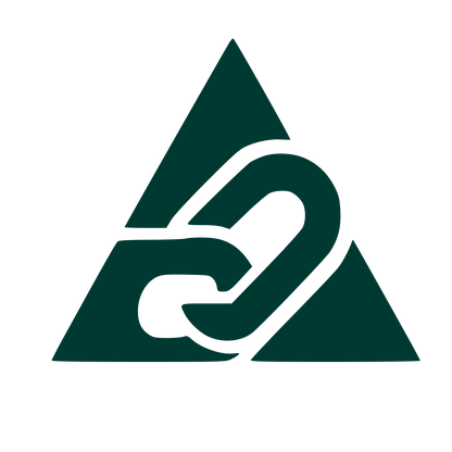Chain Link Triangle Logo #003932