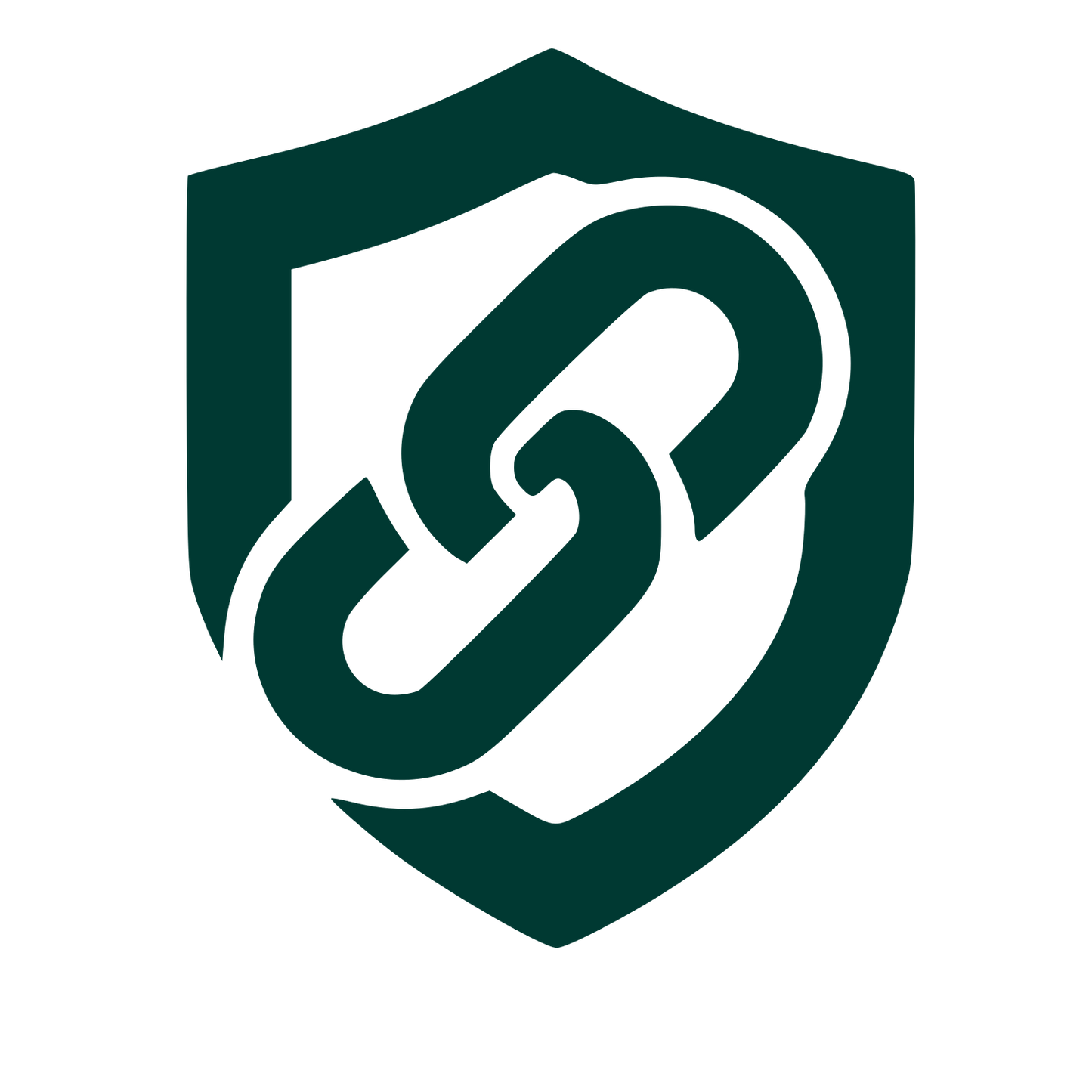 Chain Link Shield Logo #003932