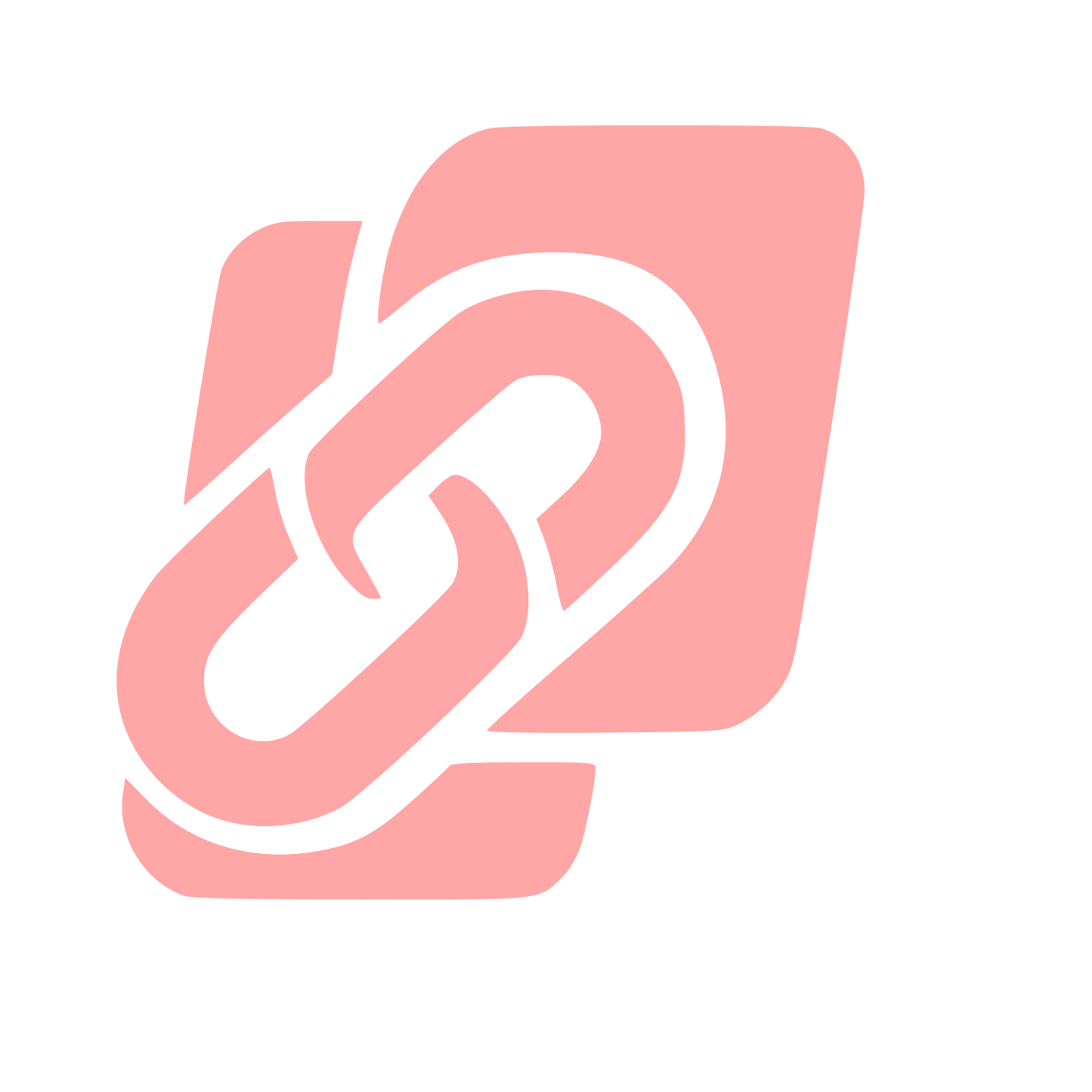 Layered Chain Link Logo #ffa6a6