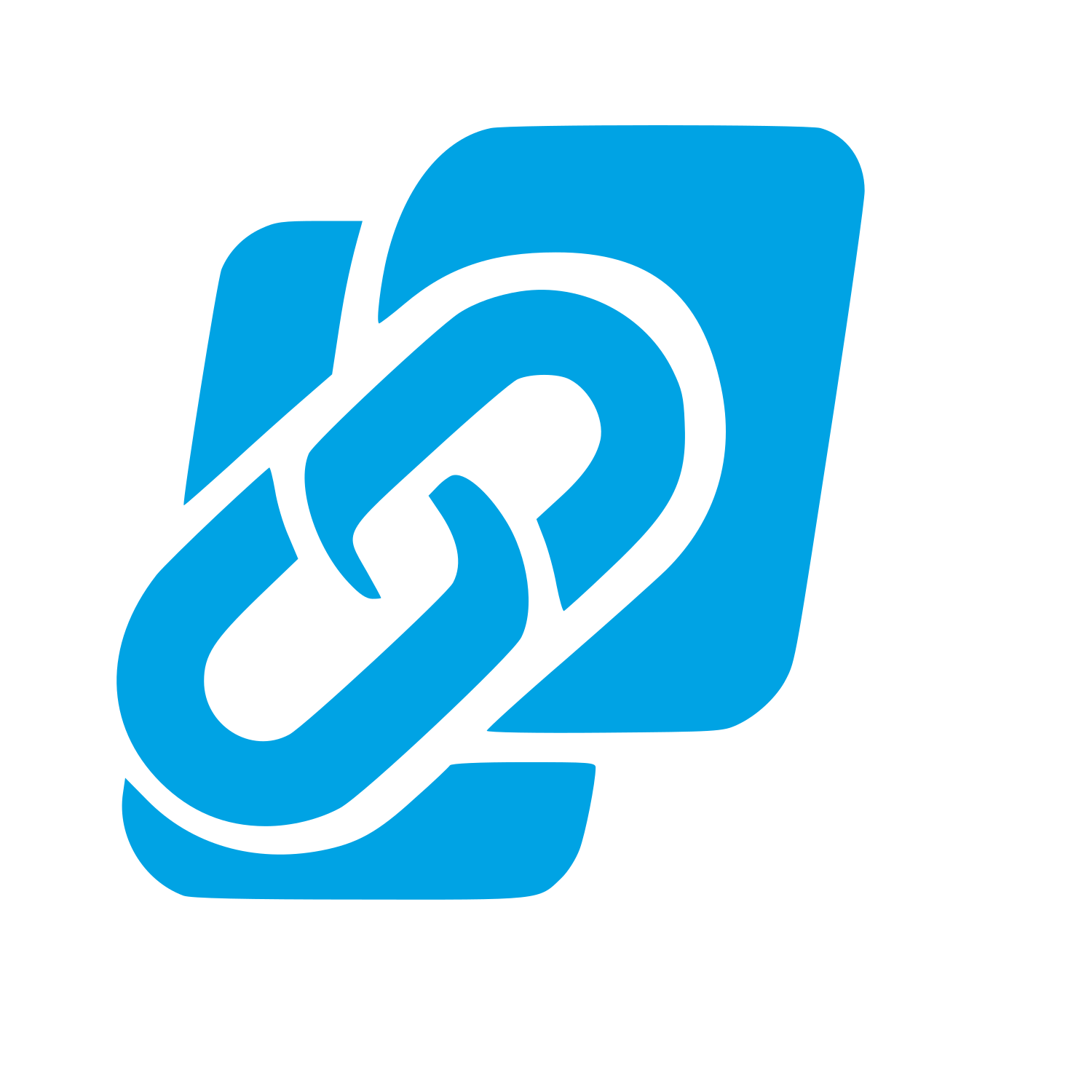 Layered Chain Link Logo #00a3e4
