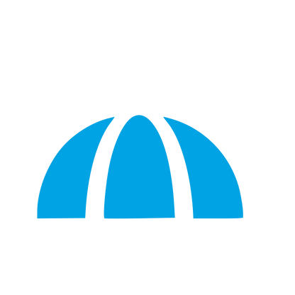 Segmented Dome Logo #00a3e4