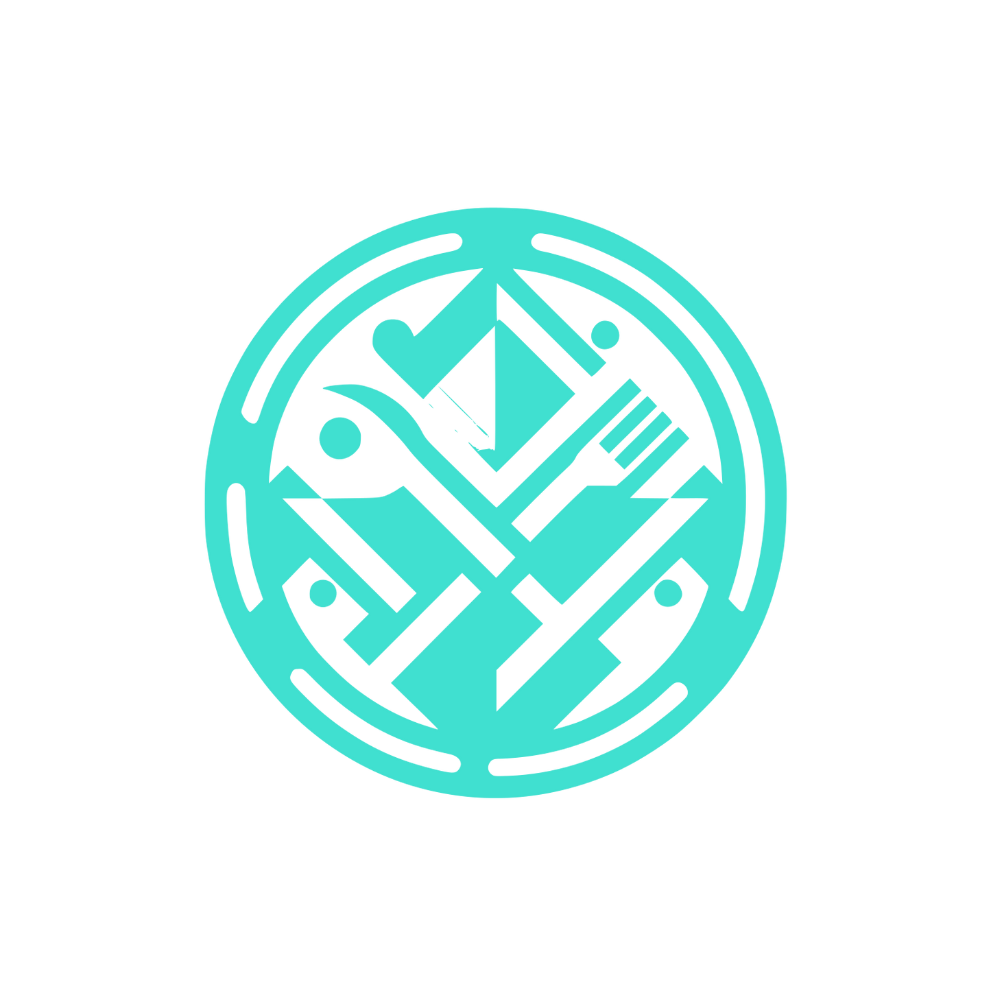 Circular Logo #40E0D0