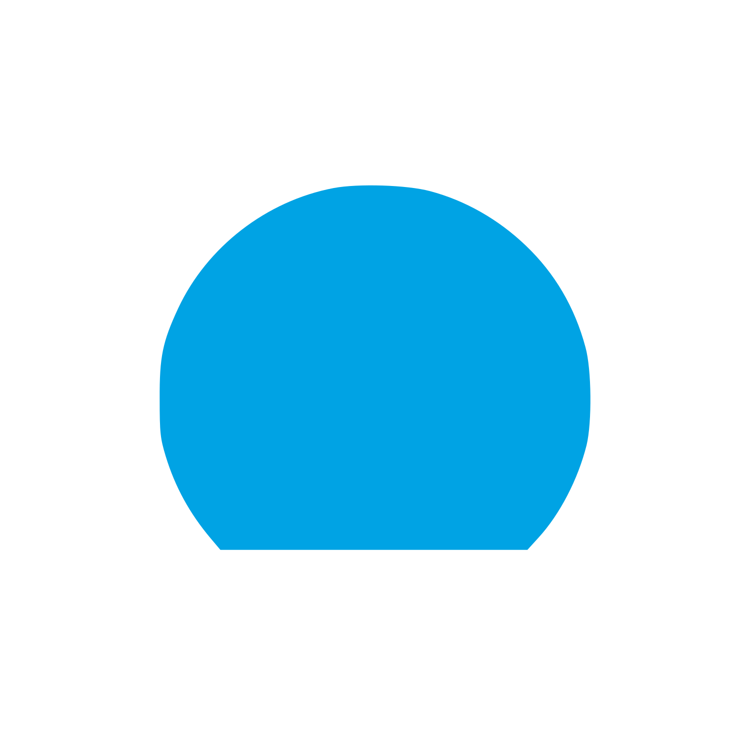 Dome Shape Logo #00a3e4