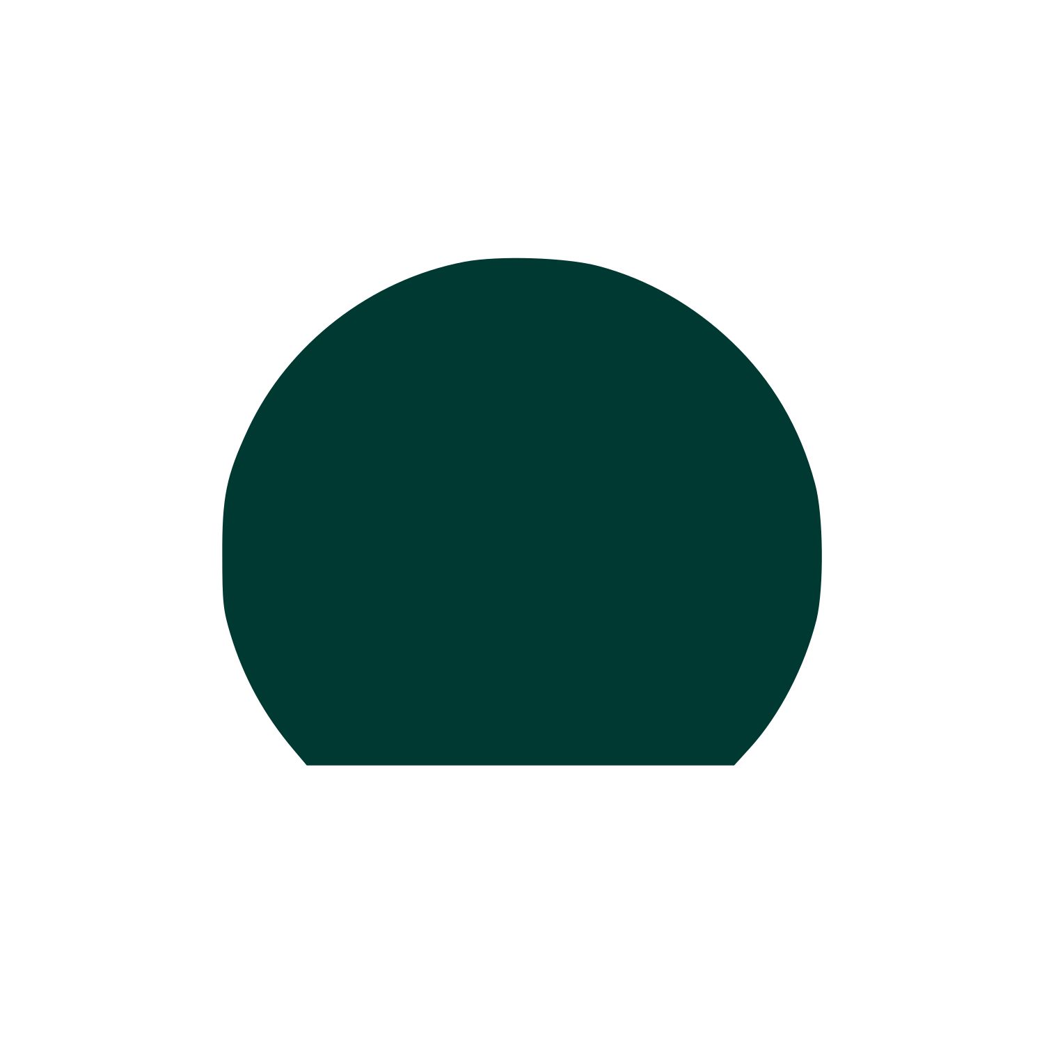 Dome Shape Logo #003932
