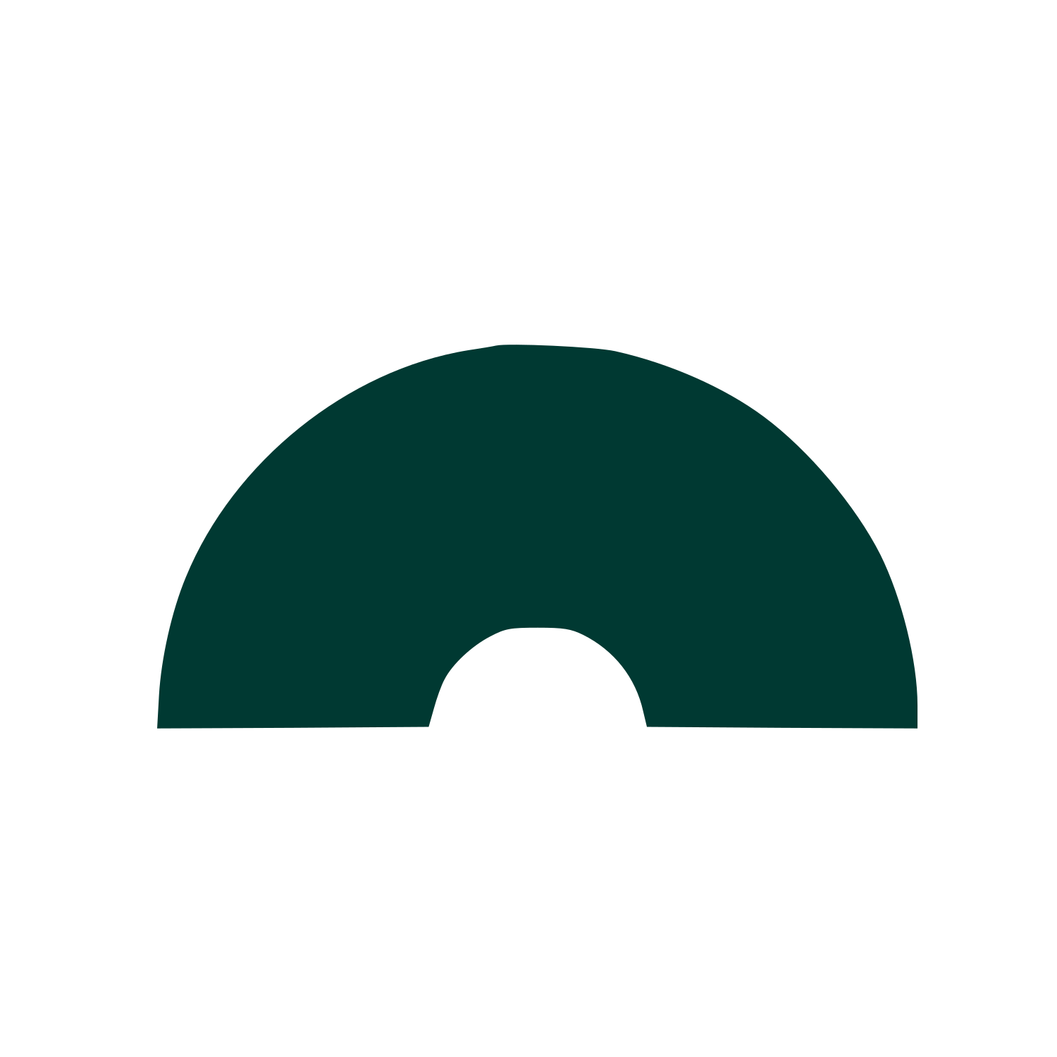 Arch Cutout Dome Logo #003932