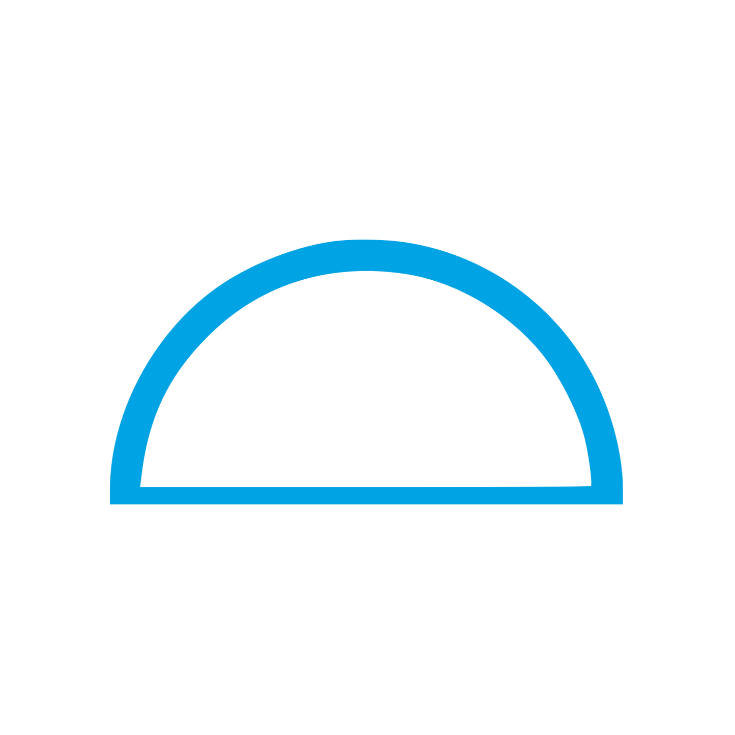 Dome Arch Outline Logo #00a3e4