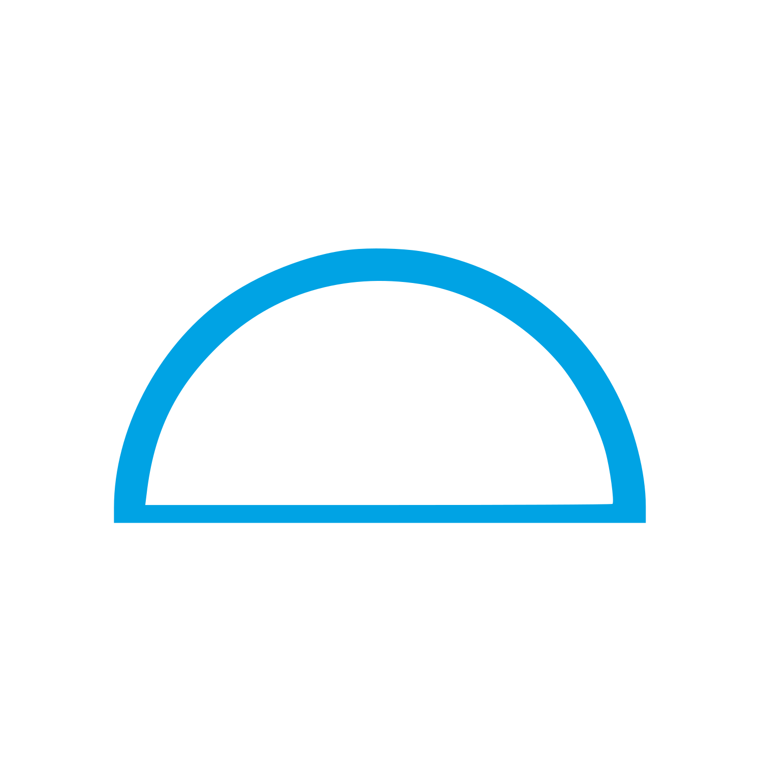Dome Arch Outline Logo #00a3e4