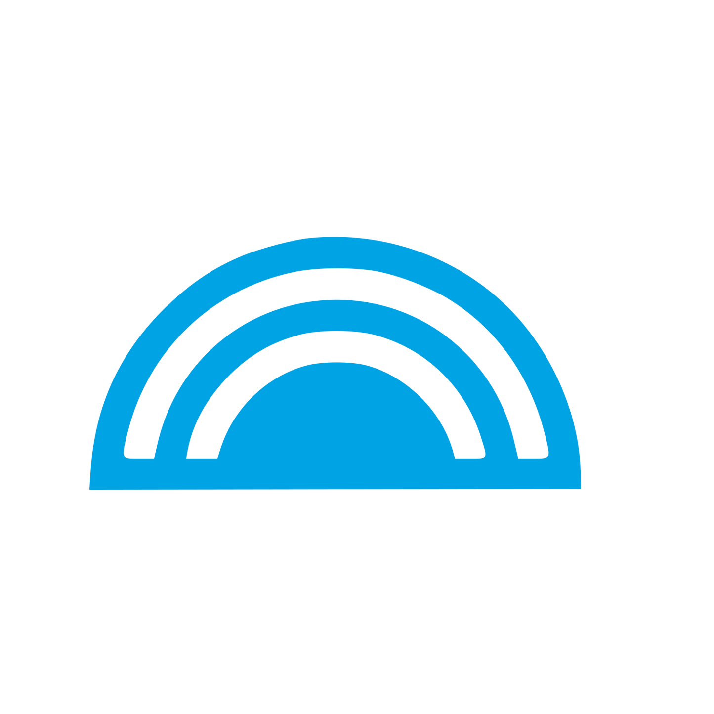 Rainbow Arc Dome Logo #00a3e4