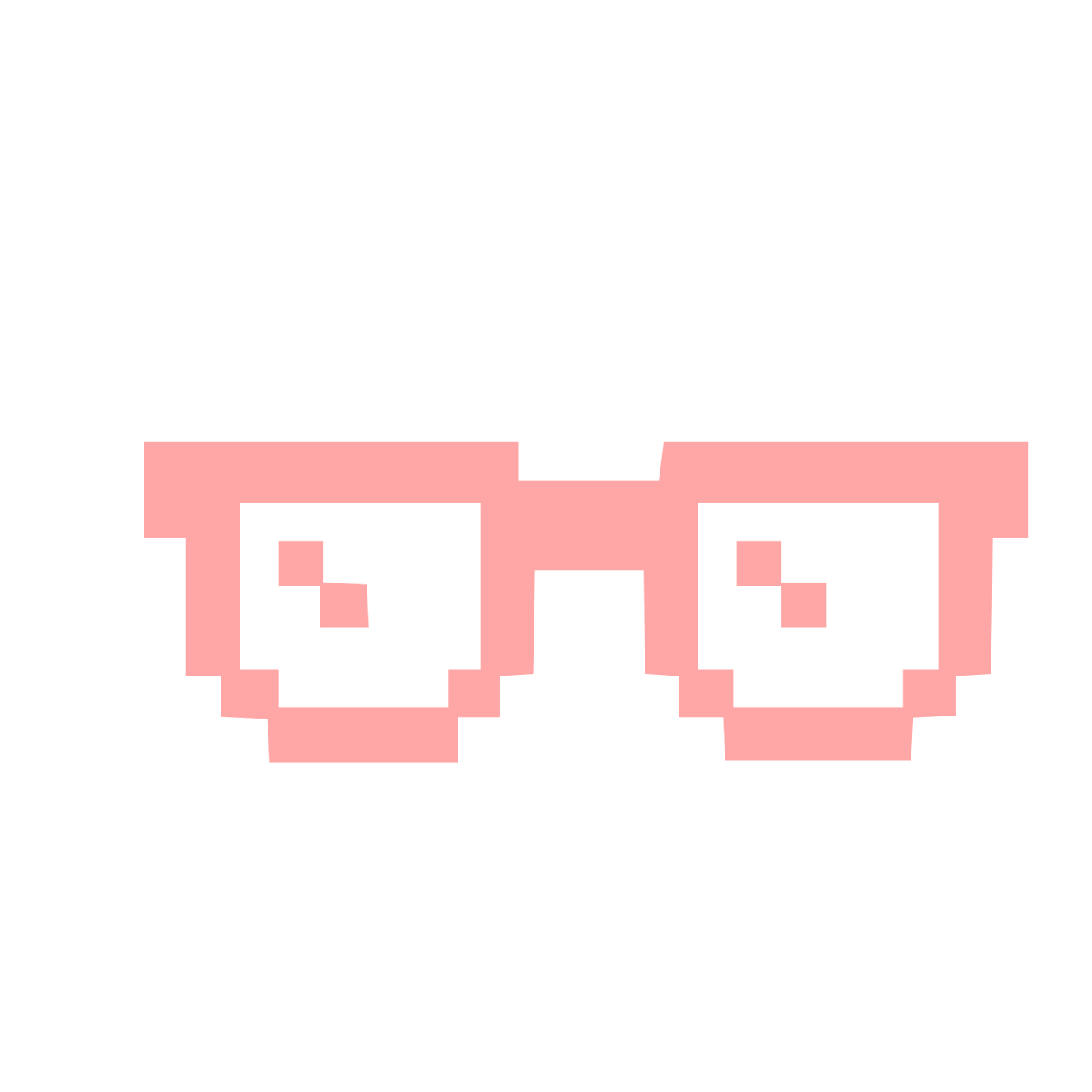 Pixel Glasses Logo #ffa6a6