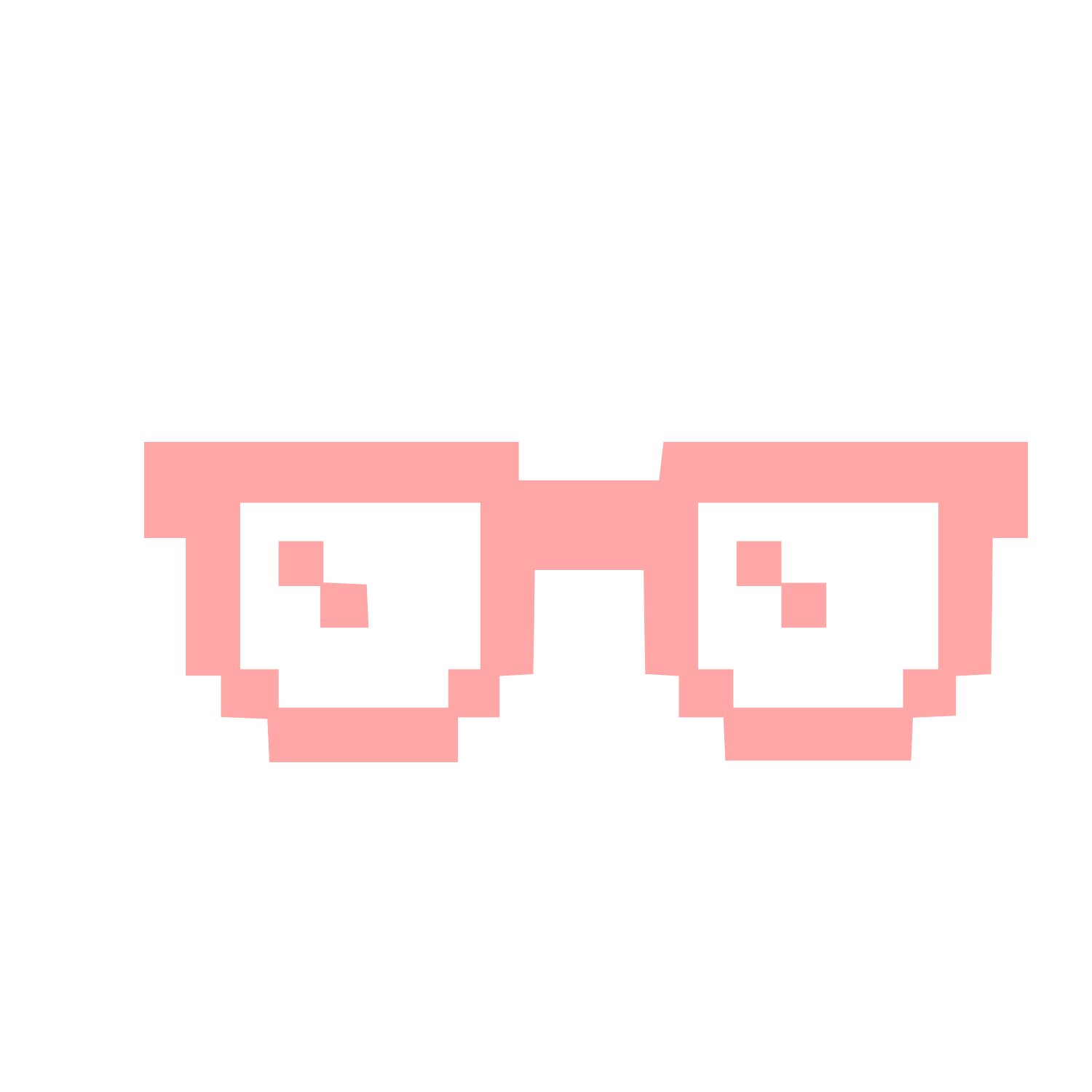 Pixel Glasses Logo #ffa6a6