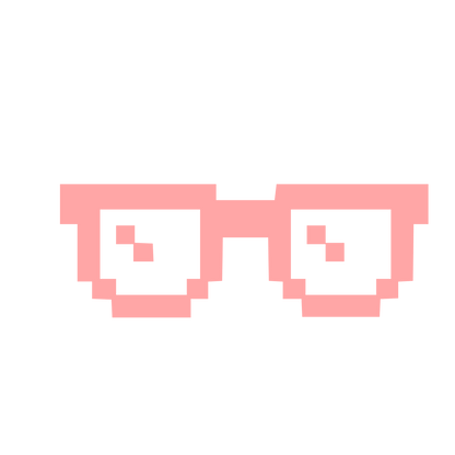 Pixel Glasses Logo #ffa6a6