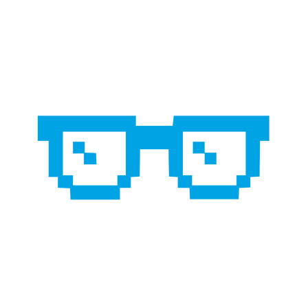 Pixel Glasses Logo #00a3e4