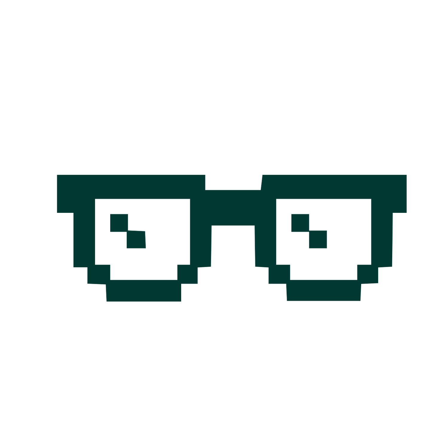 Pixel Glasses Logo #003932