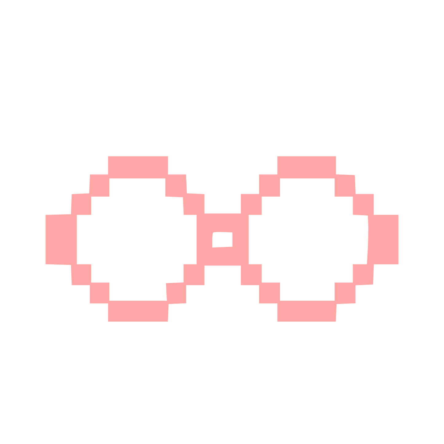Pixel Glasses Logo #ffa6a6