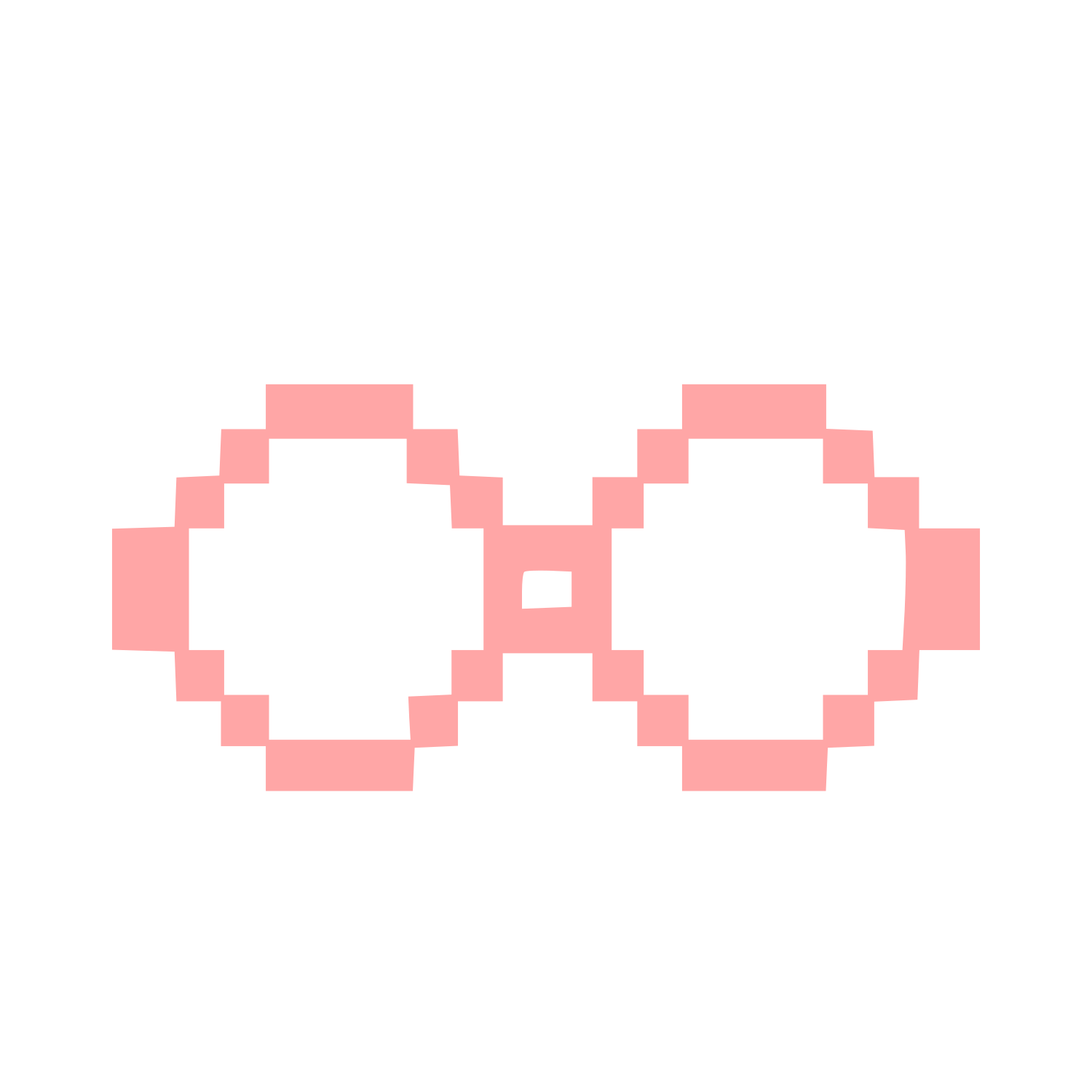 Pixel Glasses Logo #ffa6a6