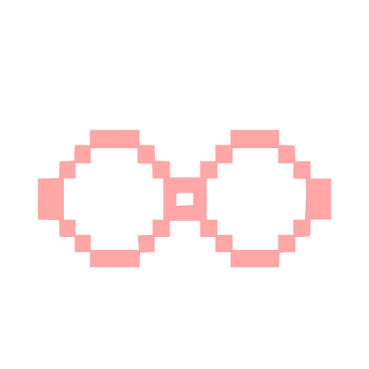 Pixel Glasses Logo #ffa6a6