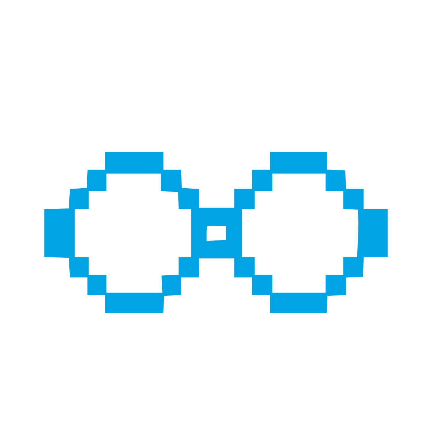 Pixel Glasses Logo #00a3e4